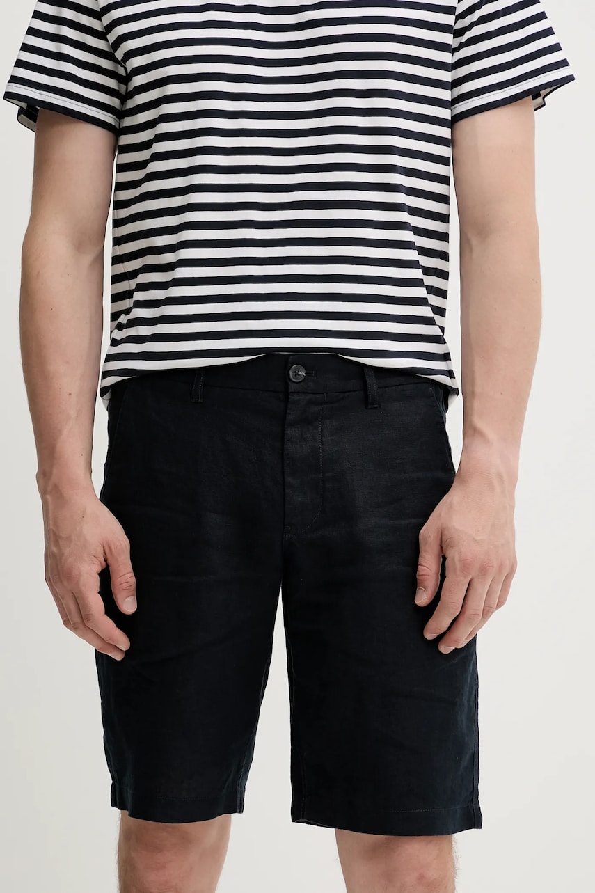 Marc O\'Polo pantaloni scurți din in culoarea albastru marin, M24003915000