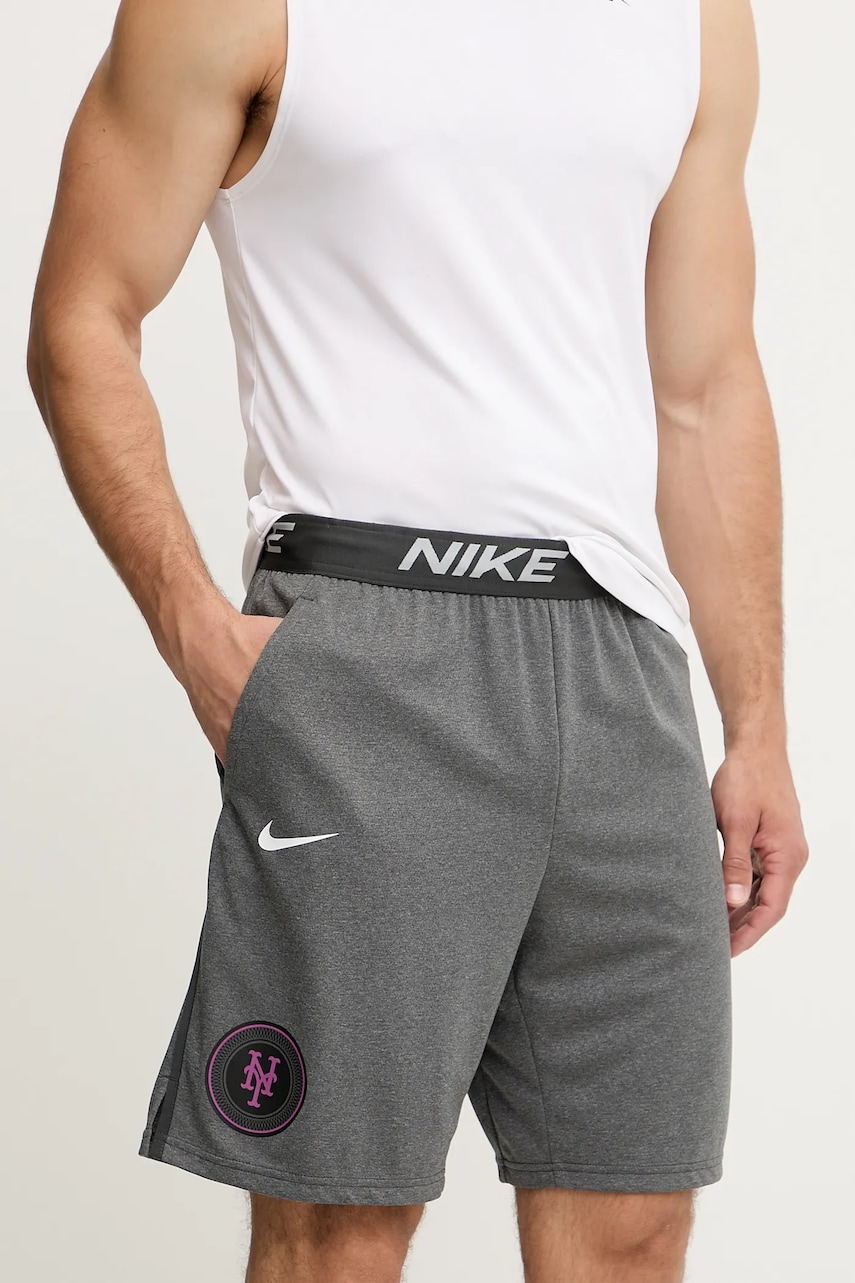Nike pantaloni scurți de antrenament New York Mets culoarea gri, 015E-00OT-NME-RLY