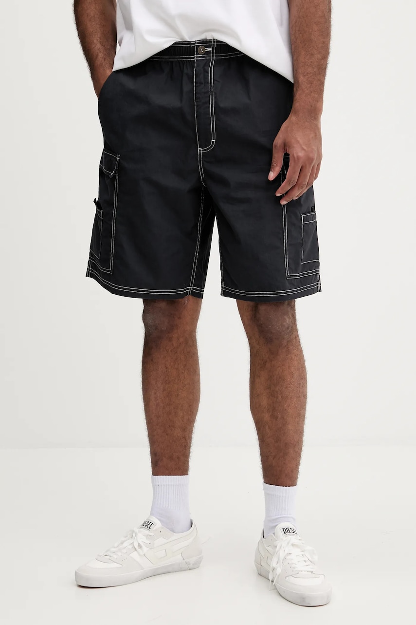 Converse pantaloni scurți din bumbac culoarea albastru marin, 10028350-A02