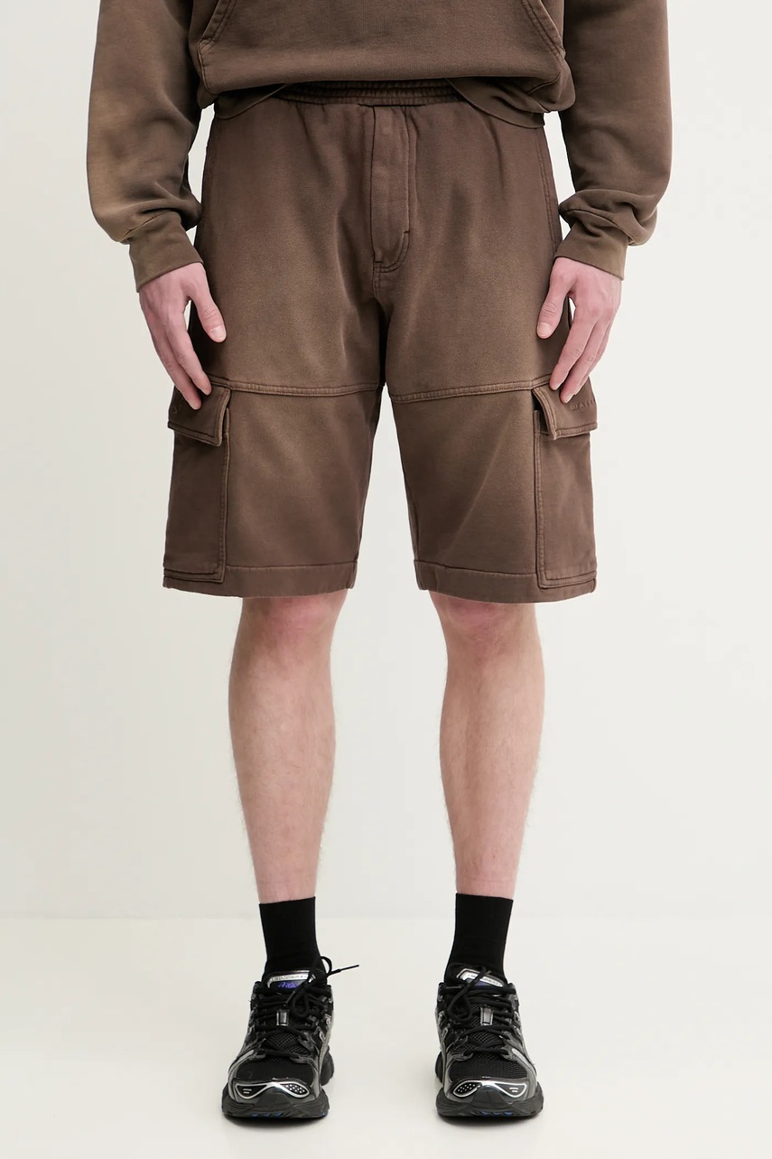 1017 ALYX 9SM pantaloni scurți din bumbac Fleece garment dye cargo