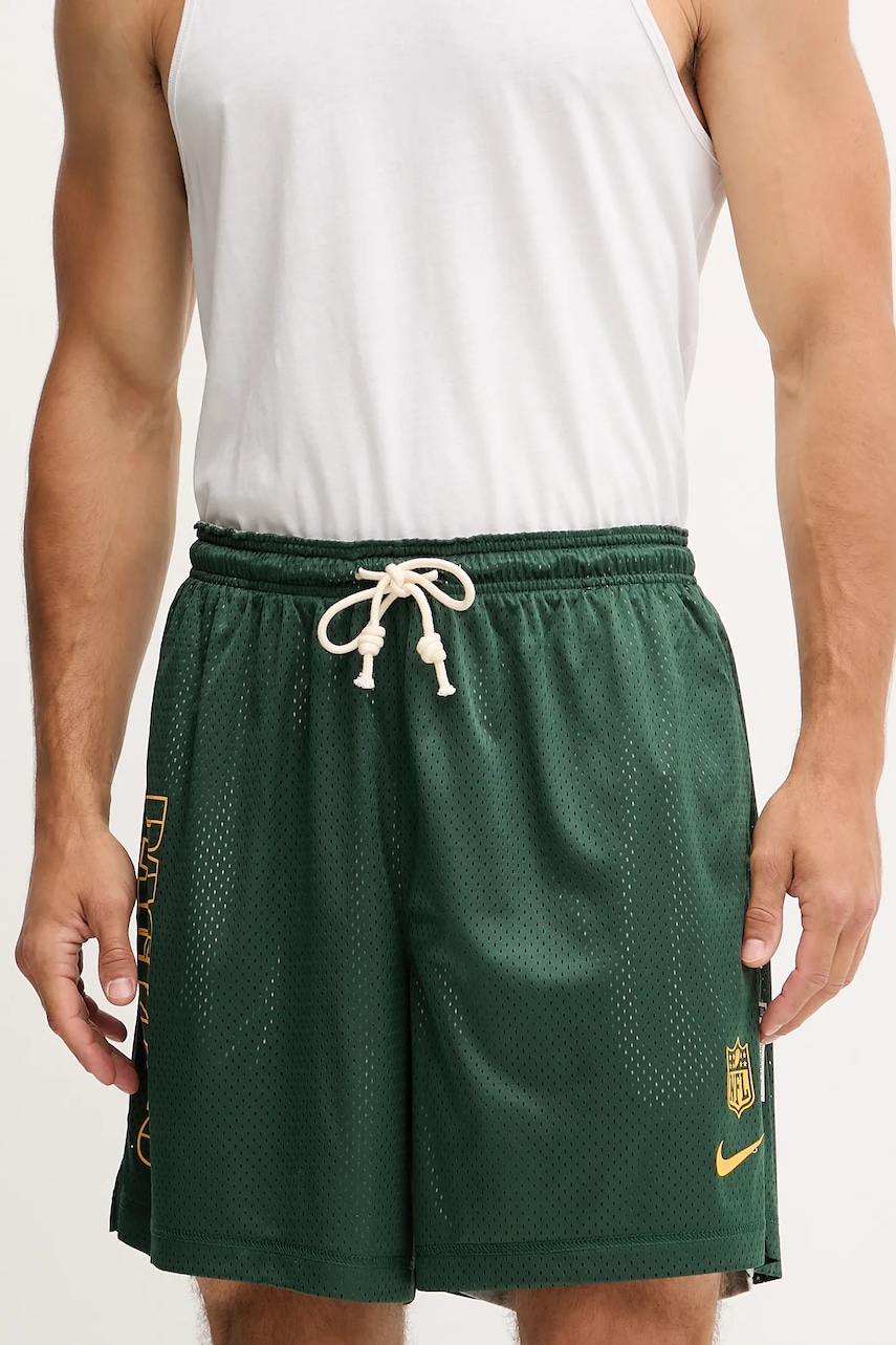 Nike pantaloni scurți reversibili Green Bay Packers culoarea verde, 03BF-039Y-7T-N9J
