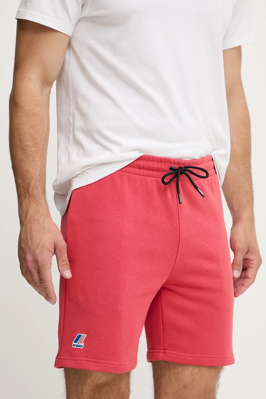 K-Way pantaloni scurti culoarea rosu, neted, K51225W
