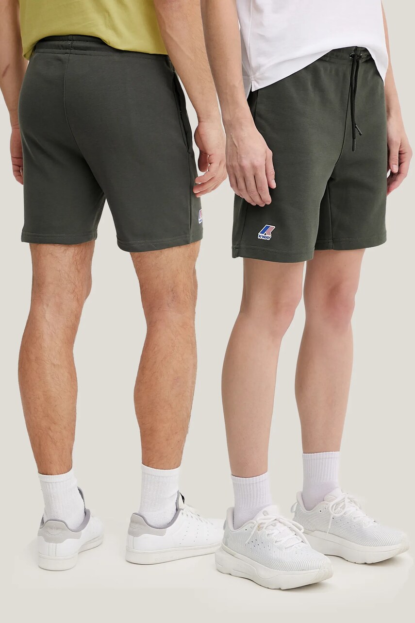 K-Way pantaloni scurti culoarea verde, neted, K51225W