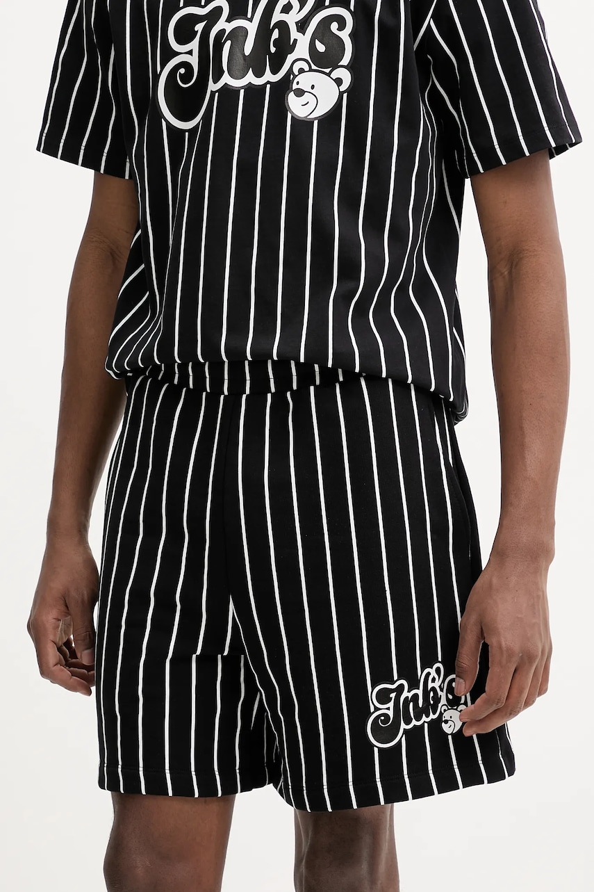 Inbetweeners pantaloni scurți din bumbac culoarea negru, cu imprimeu, S5TWUABE018 Inbetweeners pantaloni scurți din bumbac culoarea negru, cu imprimeu, S5TWUABE018