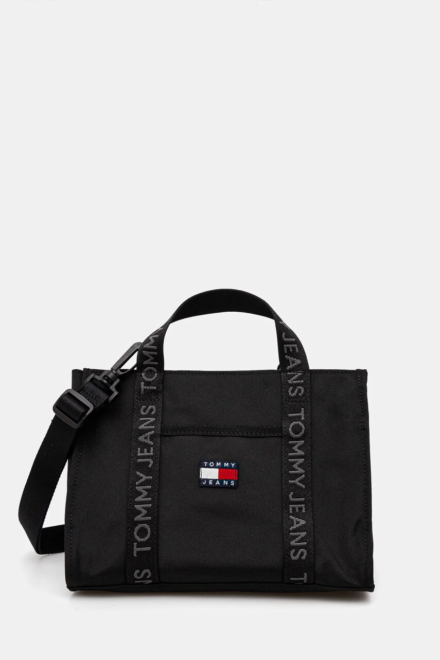 Tommy Jeans geantă culoarea negru, AW0AW17356