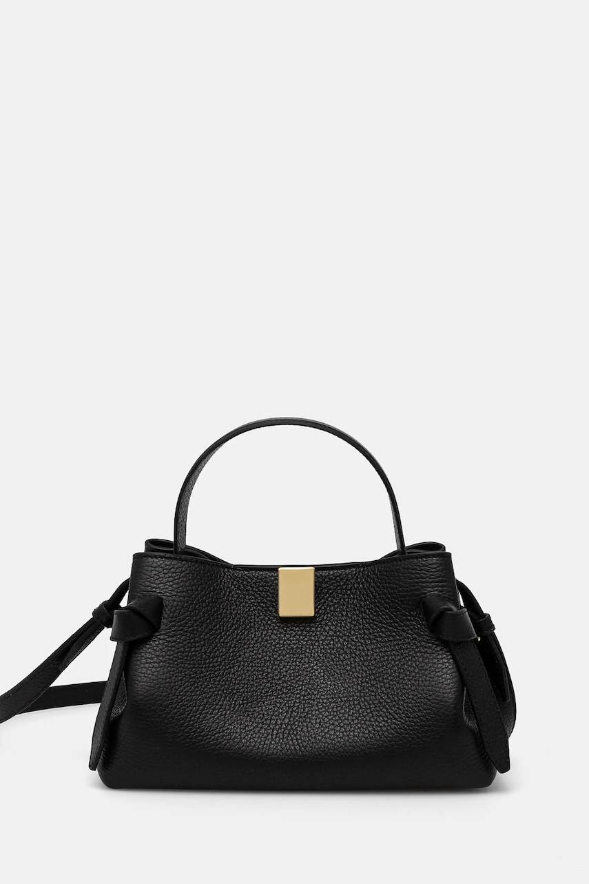 Yuzefi geantă de piele GYOZA MINI culoarea negru, YUZCO-HB-MGZ-L034