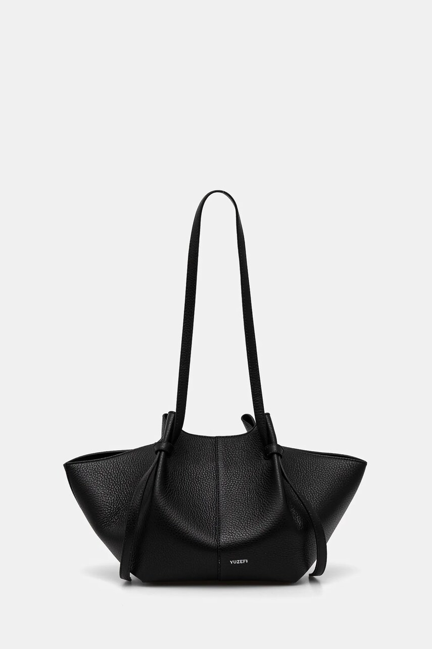 Yuzefi geantă de piele MOCHI culoarea negru, YUZCO-HB-MO-L034