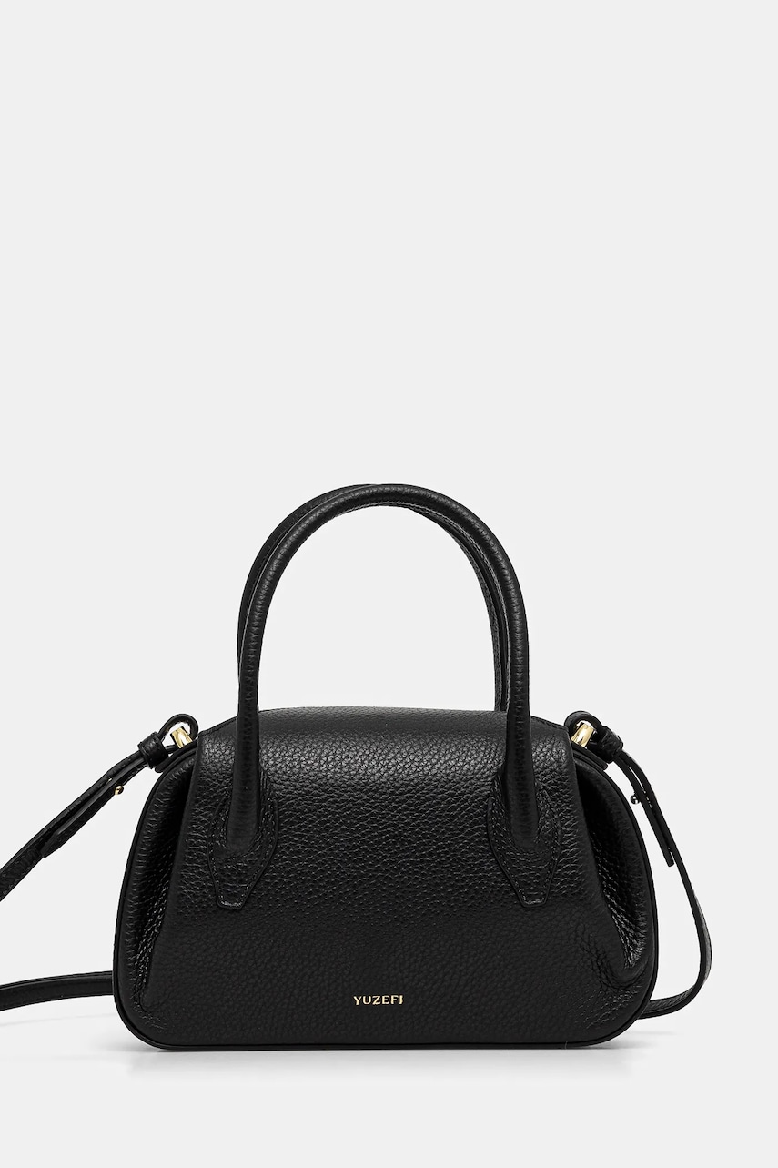 Yuzefi geantă de piele OYSTER MINI DUFFLE culoarea negru, YUZCO-HB-MOYD-L034 Yuzefi geantă de piele OYSTER MINI DUFFLE culoarea negru, YUZCO-HB-MOYD-L034