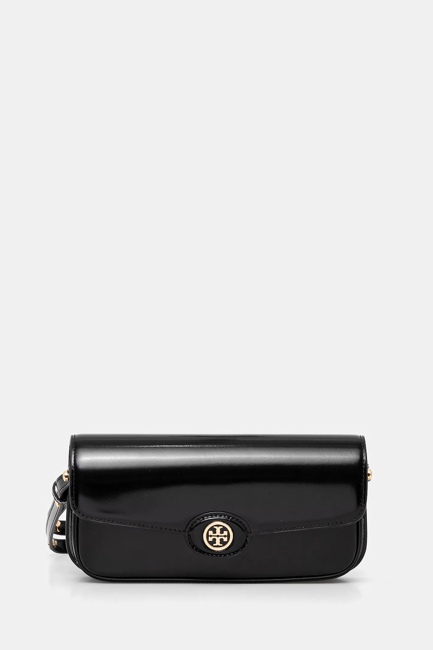 Tory Burch geantă de piele Robinson culoarea negru, 161831.001 Tory Burch geantă de piele Robinson culoarea negru, 161831.001