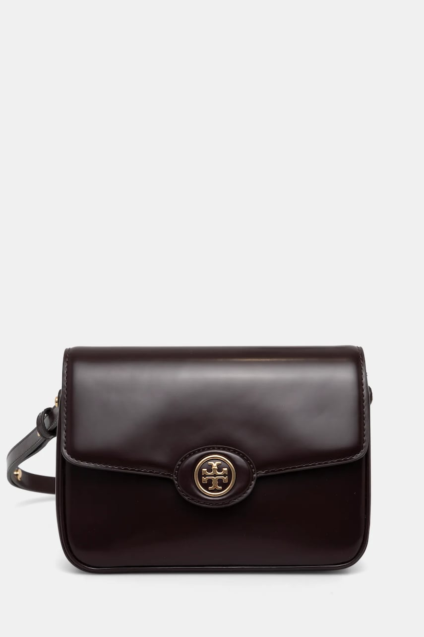 Tory Burch poseta de piele Robinson culoarea maro, 161943.616 Tory Burch poseta de piele Robinson culoarea maro, 161943.616