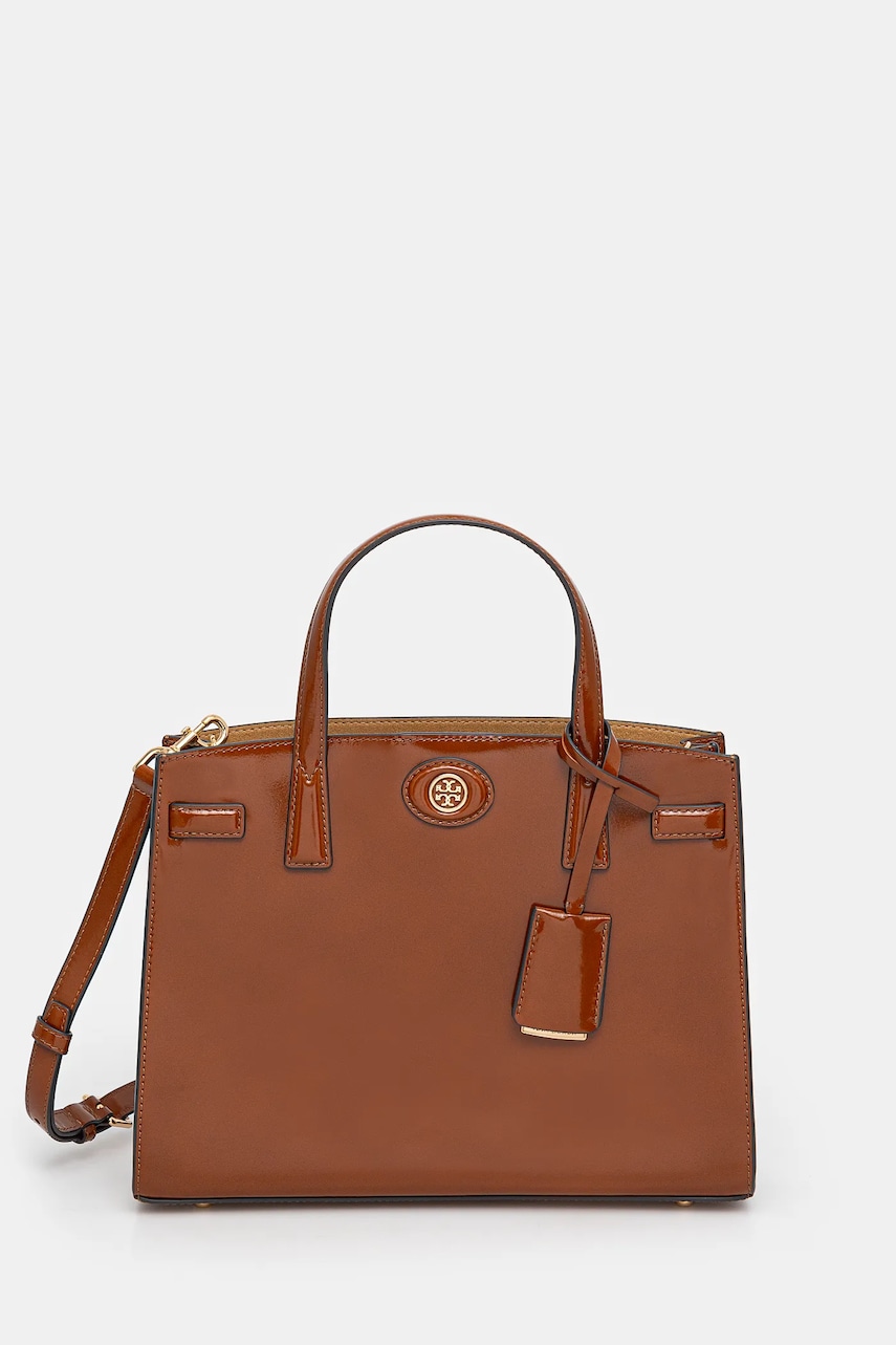 Tory Burch poseta de piele Robinson culoarea maro, 166201.223 Tory Burch poseta de piele Robinson culoarea maro, 166201.223