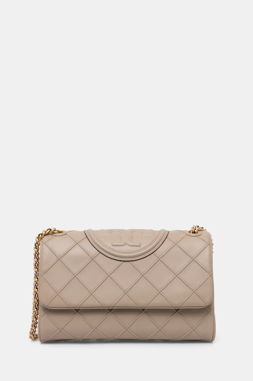 Tory Burch poseta Fleming culoarea bej, 143248.200 Tory Burch poseta Fleming culoarea bej, 143248.200