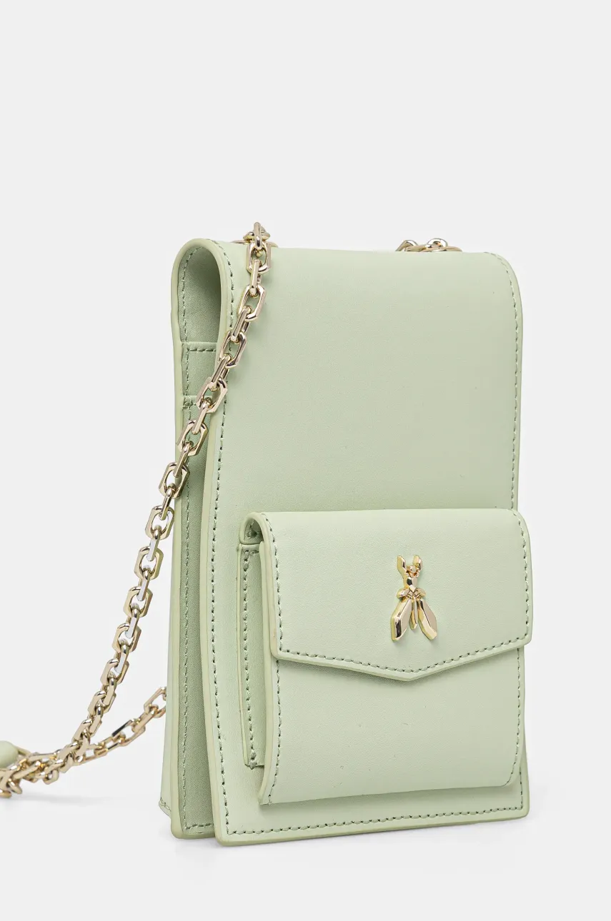 Кожаная сумочка Patrizia Pepe цвет зелёный 2Q0007 L061 Кожаная сумочка Patrizia Pepe цвет зелёный 2Q0007 L061