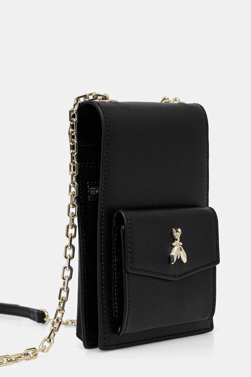 Кожаная сумочка Patrizia Pepe цвет чёрный 2Q0007 L061 Кожаная сумочка Patrizia Pepe цвет чёрный 2Q0007 L061