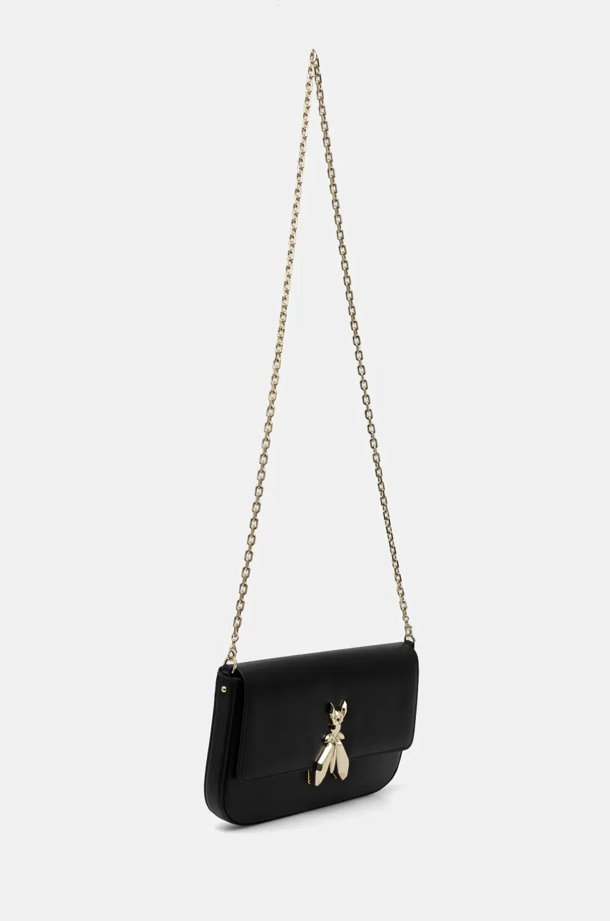 Кожаная сумочка Patrizia Pepe цвет чёрный 8B0229 L061 Кожаная сумочка Patrizia Pepe цвет чёрный 8B0229 L061