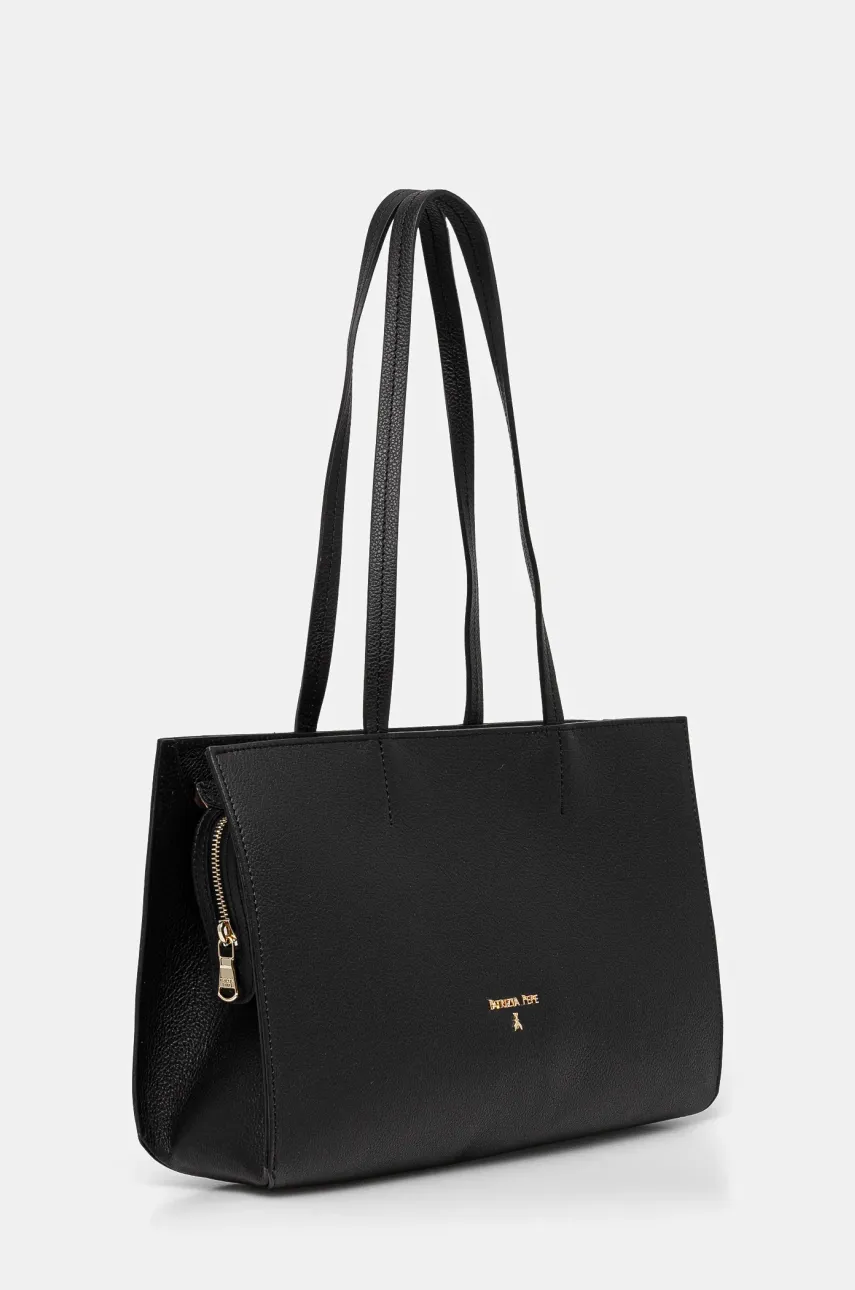 Кожаная сумочка Patrizia Pepe цвет чёрный 8B0236 L001 Кожаная сумочка Patrizia Pepe цвет чёрный 8B0236 L001