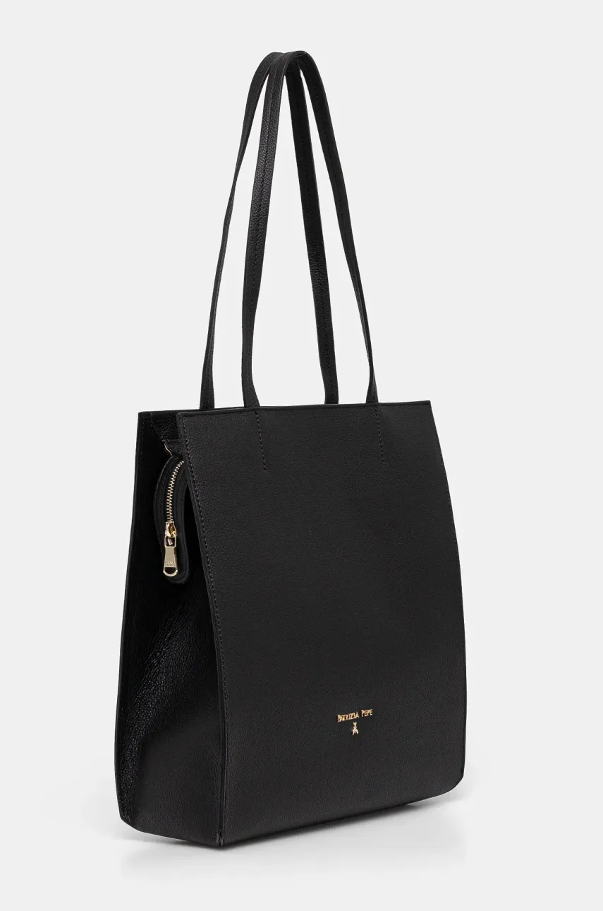 Кожаная сумочка Patrizia Pepe цвет чёрный 8B0237 L001 Кожаная сумочка Patrizia Pepe цвет чёрный 8B0237 L001