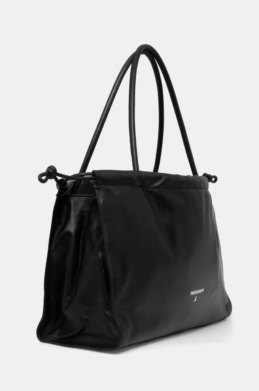 Кожаная сумочка Patrizia Pepe цвет чёрный 8B0250 L147 Кожаная сумочка Patrizia Pepe цвет чёрный 8B0250 L147