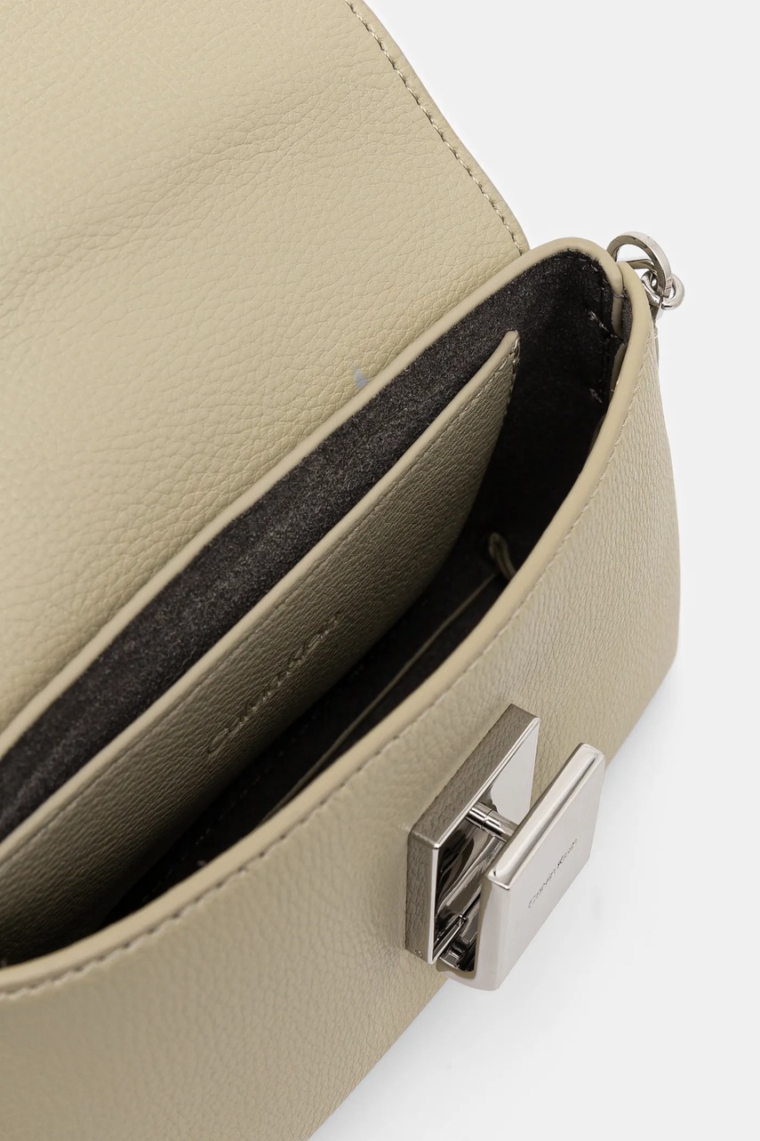 Τσάντα Calvin Klein χρώμα: μπεζ, K60K612785 φωτογραφία