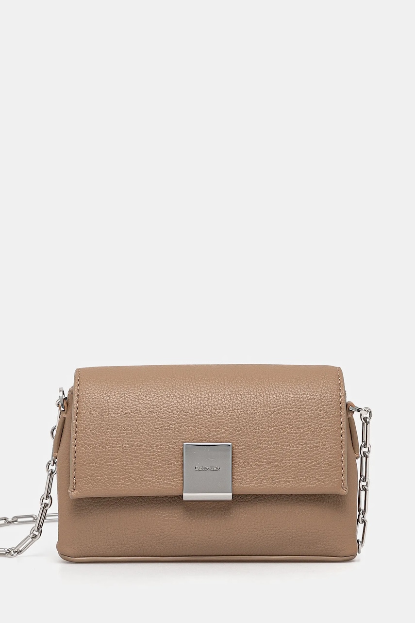 Levně Kabelka Calvin Klein hnědá barva, K60K612785