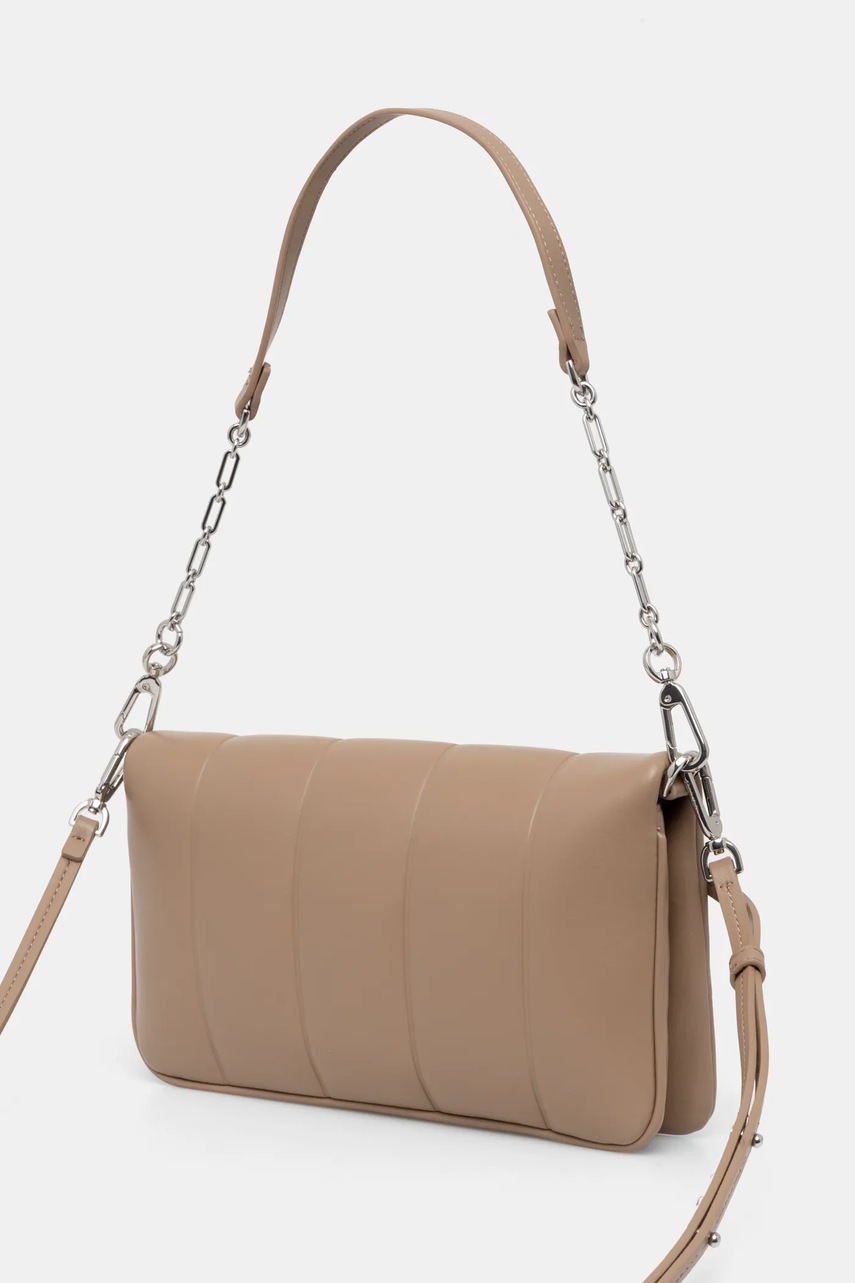 Τσάντα Calvin Klein χρώμα: καφέ, K60K612787 φωτογραφία