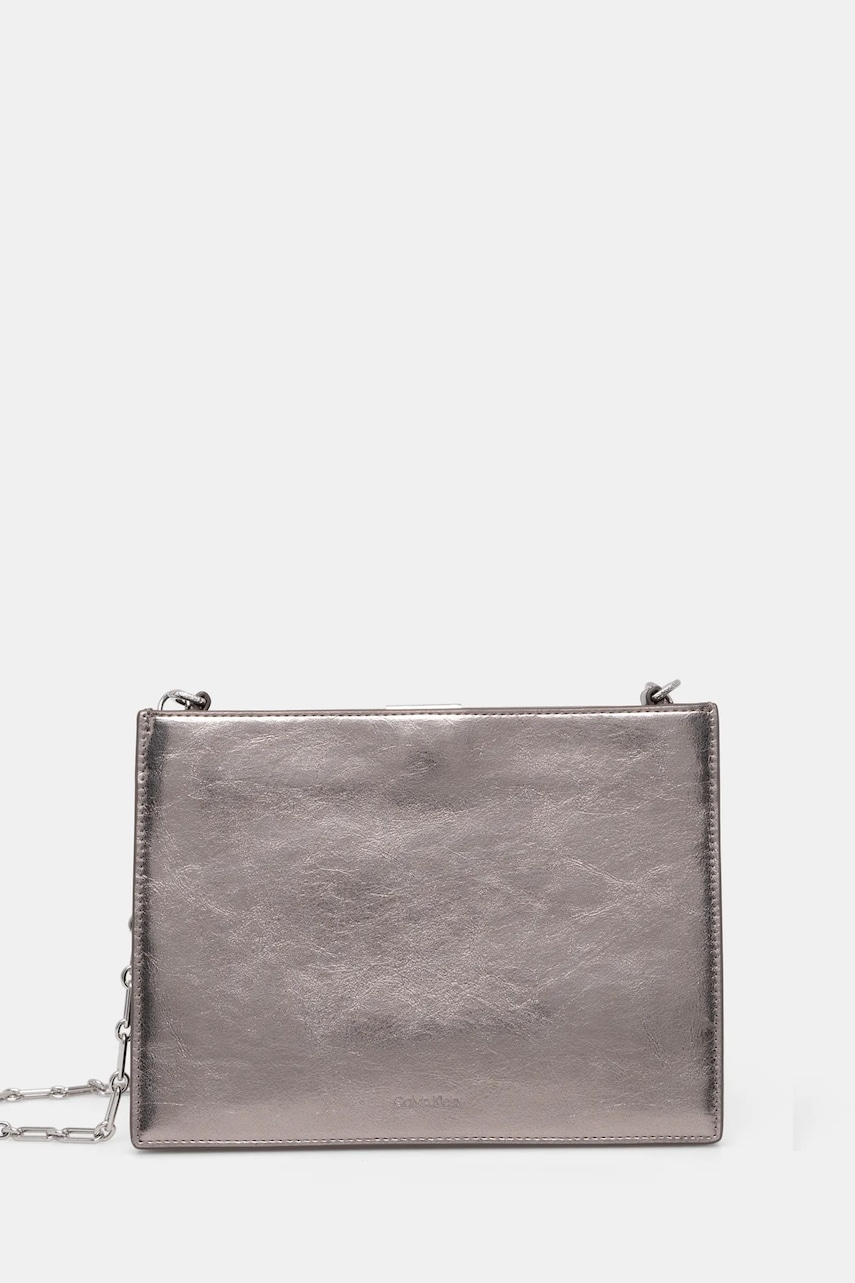 Levně Kabelka Calvin Klein stříbrná barva, K60K612793