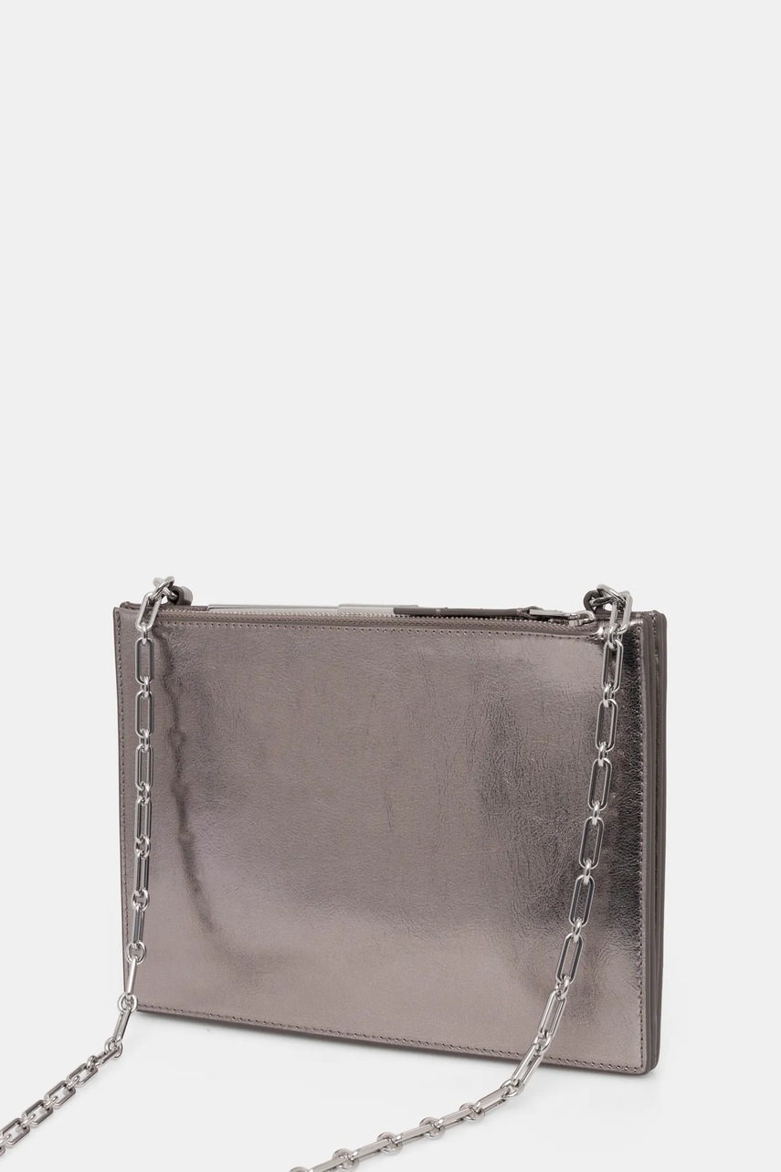 Τσάντα Calvin Klein χρώμα: ασημί, K60K612793 φωτογραφία