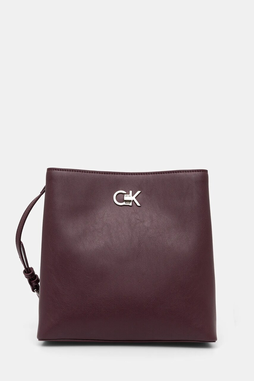 Levně Kabelka Calvin Klein vínová barva, K60K612803