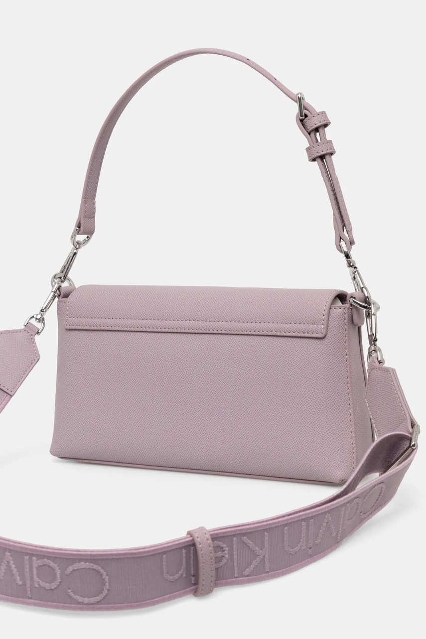 Τσάντα Calvin Klein χρώμα: μοβ, K60K612805 φωτογραφία