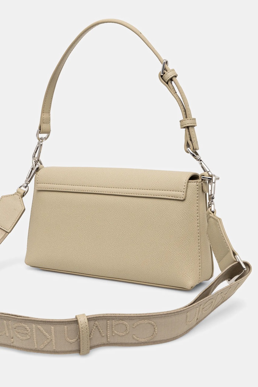 Τσάντα Calvin Klein χρώμα: μπεζ, K60K612805 φωτογραφία