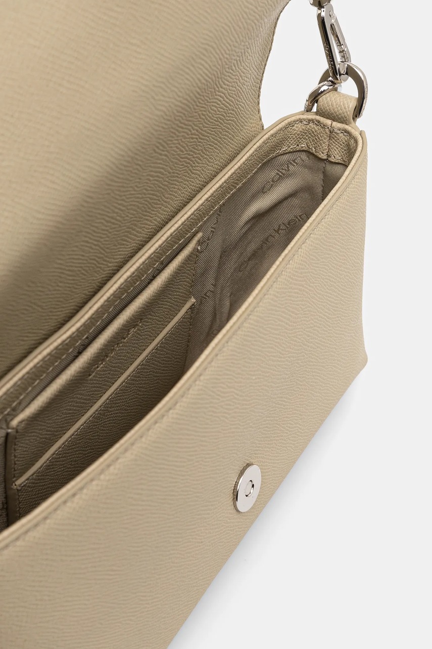 Τσάντα Calvin Klein χρώμα: μπεζ, K60K612805 φωτογραφία