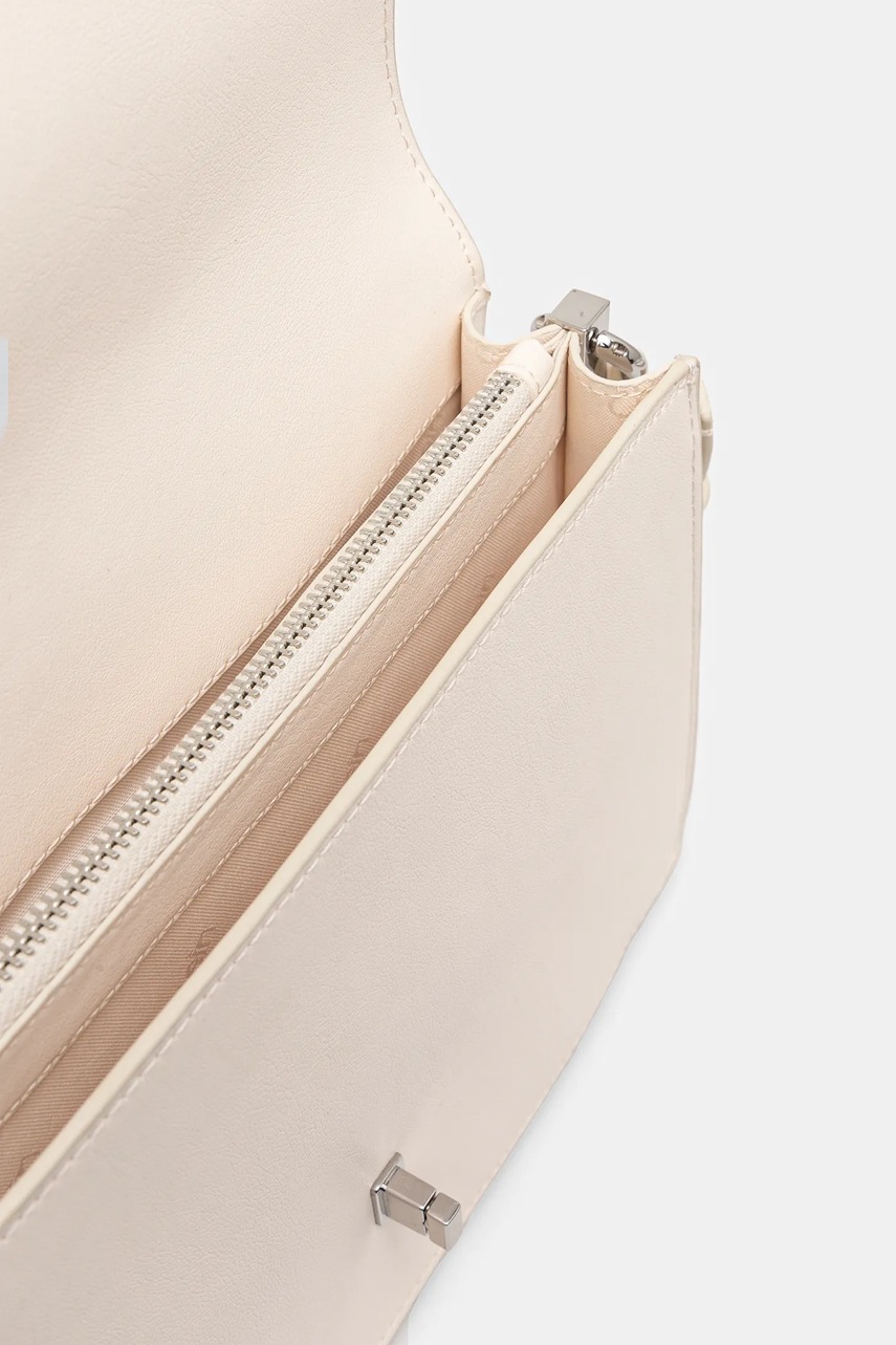 Τσάντα Calvin Klein χρώμα: άσπρο, K60K612807 φωτογραφία