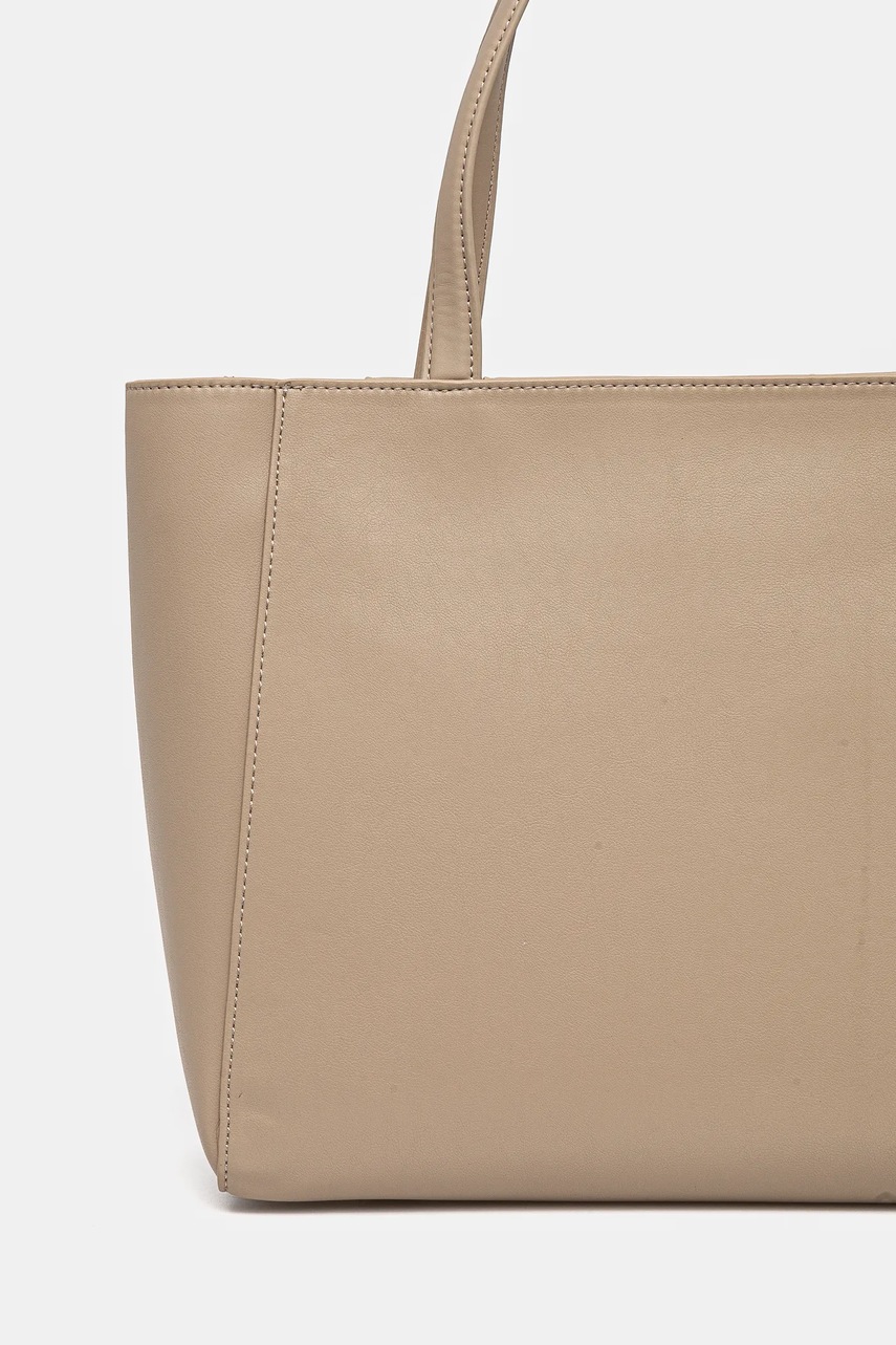 Τσάντα Calvin Klein χρώμα: μπεζ, K60K612811 φωτογραφία