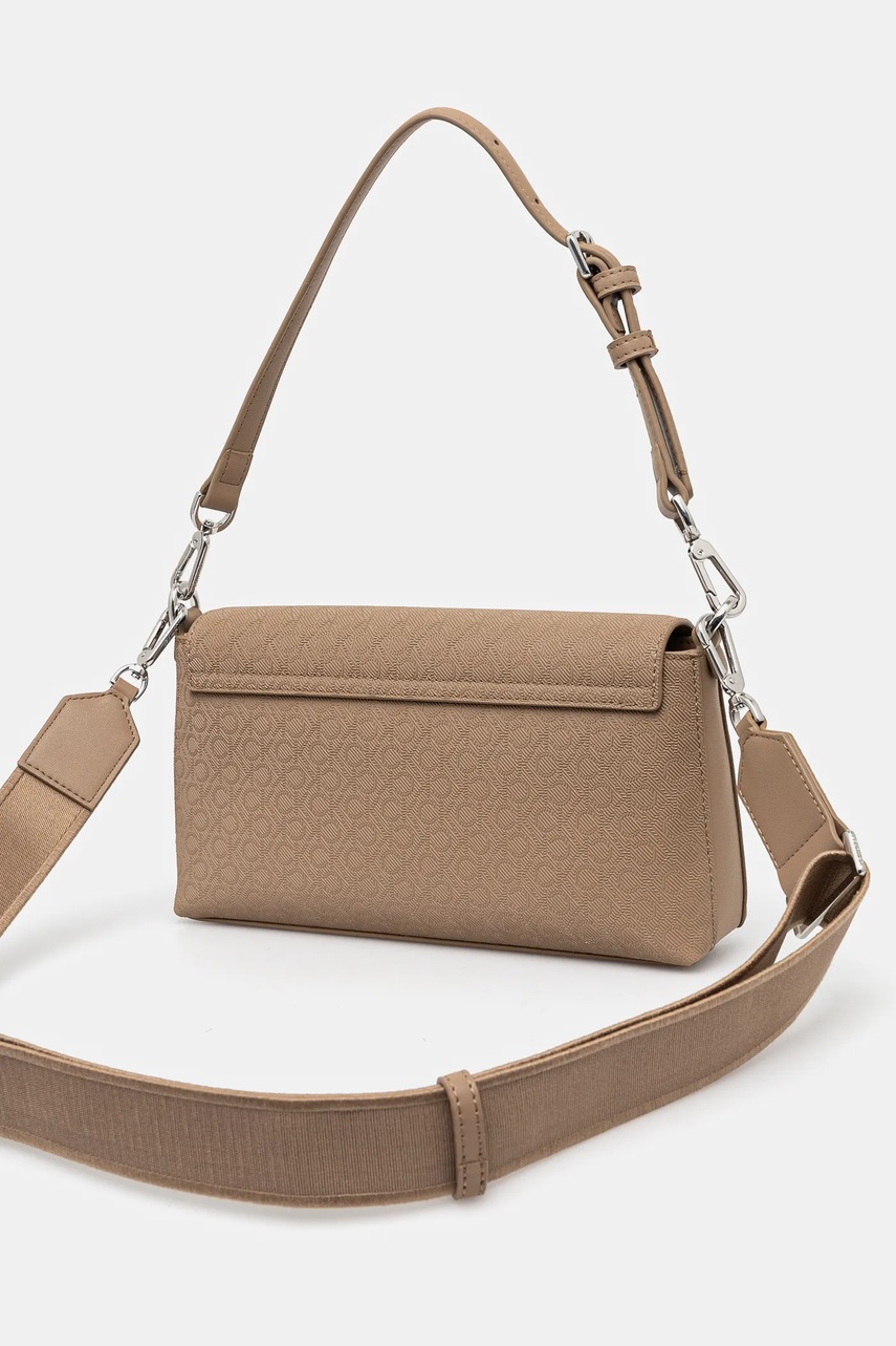 Τσάντα Calvin Klein χρώμα: μπεζ, K60K612815 φωτογραφία