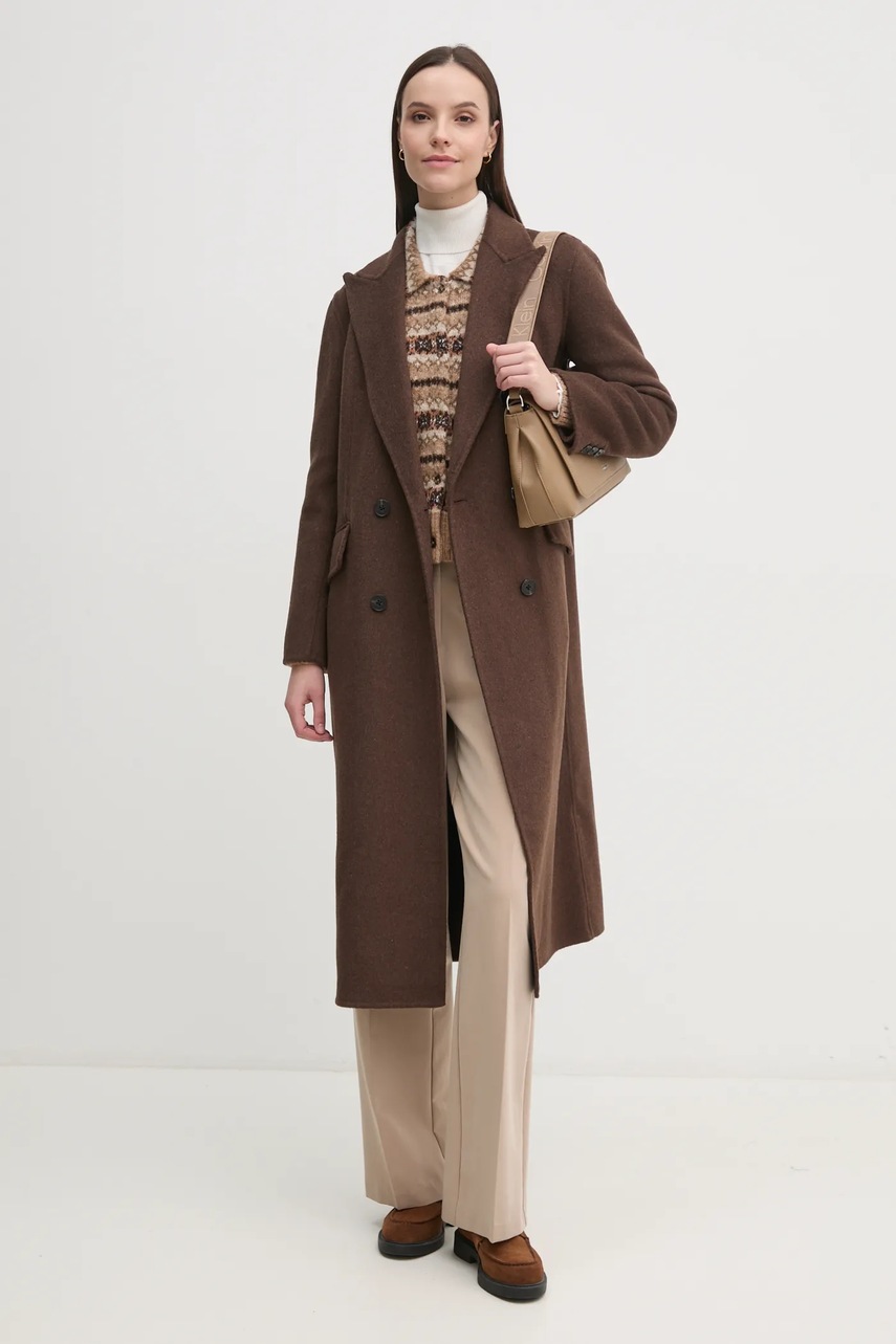 Τσάντα Calvin Klein χρώμα: μπεζ, K60K613085 φωτογραφία