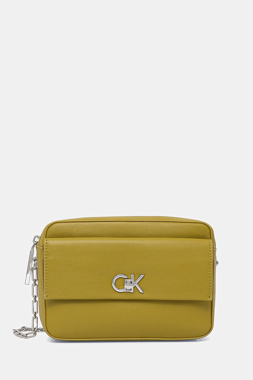 Levně Kabelka Calvin Klein zelená barva, K60K613089