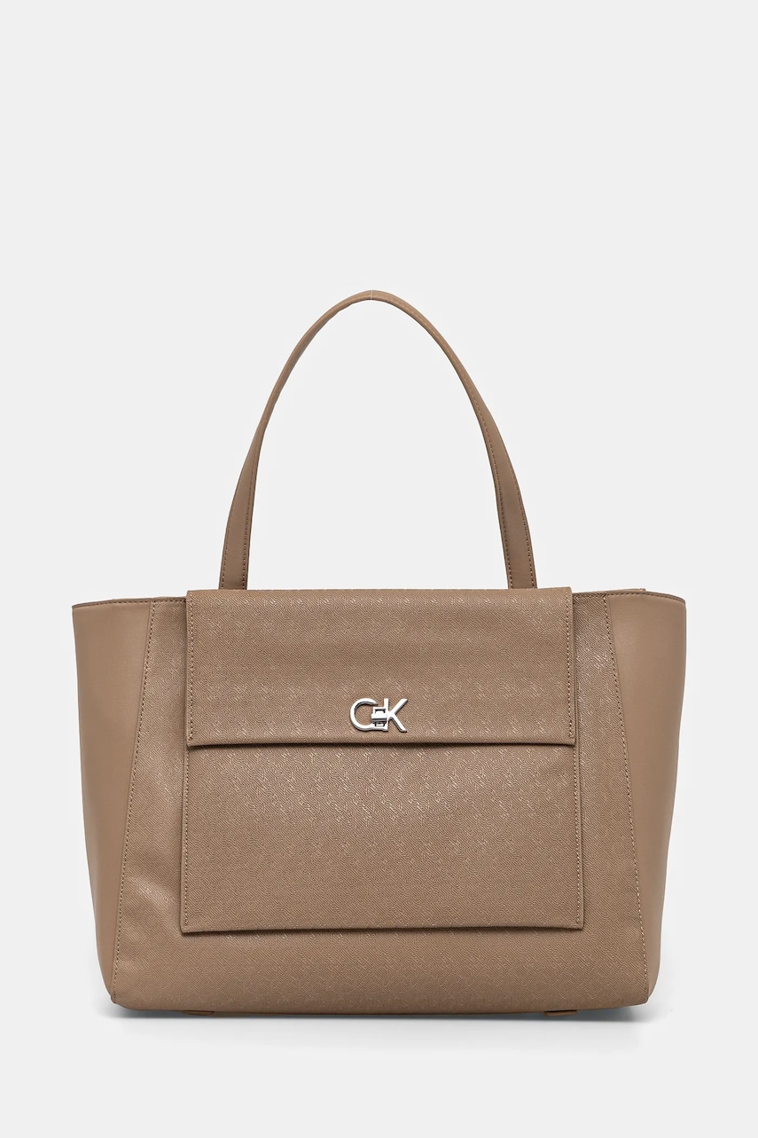 Levně Kabelka Calvin Klein béžová barva, K60K613136