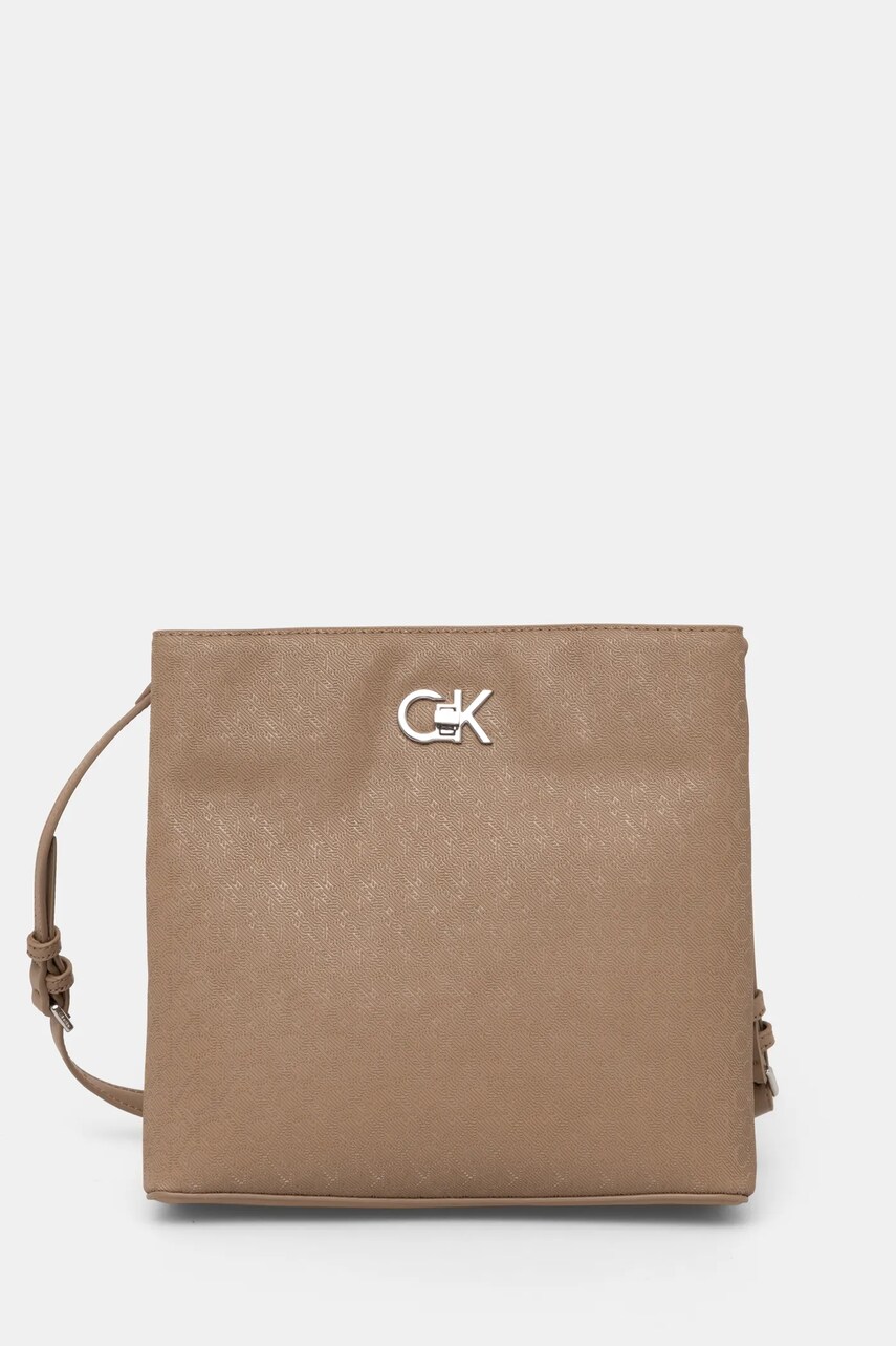 Levně Kabelka Calvin Klein hnědá barva, K60K613137