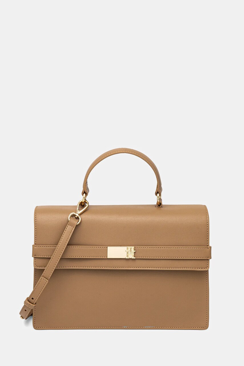 Levně Kabelka Tommy Hilfiger béžová barva, AW0AW16895