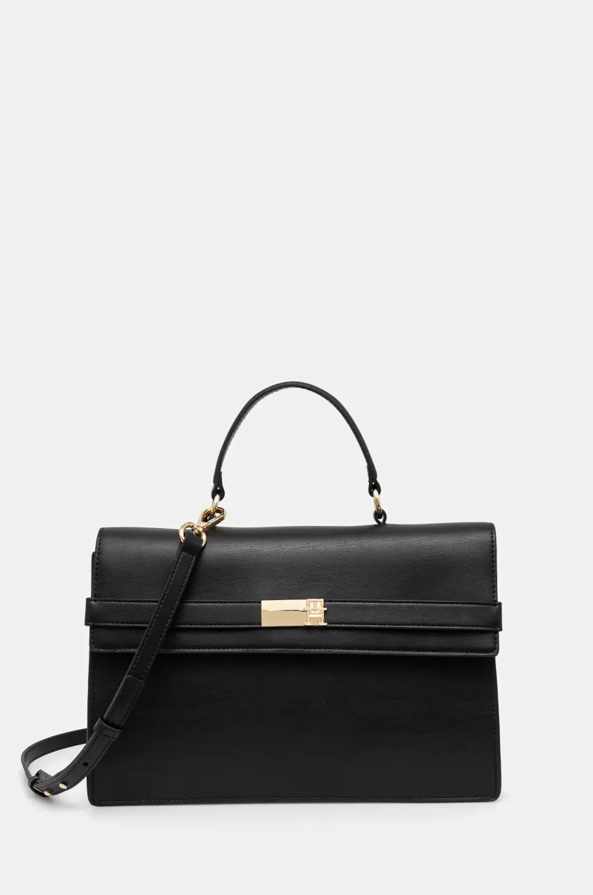 Kabelka Tommy Hilfiger černá barva, AW0AW16895