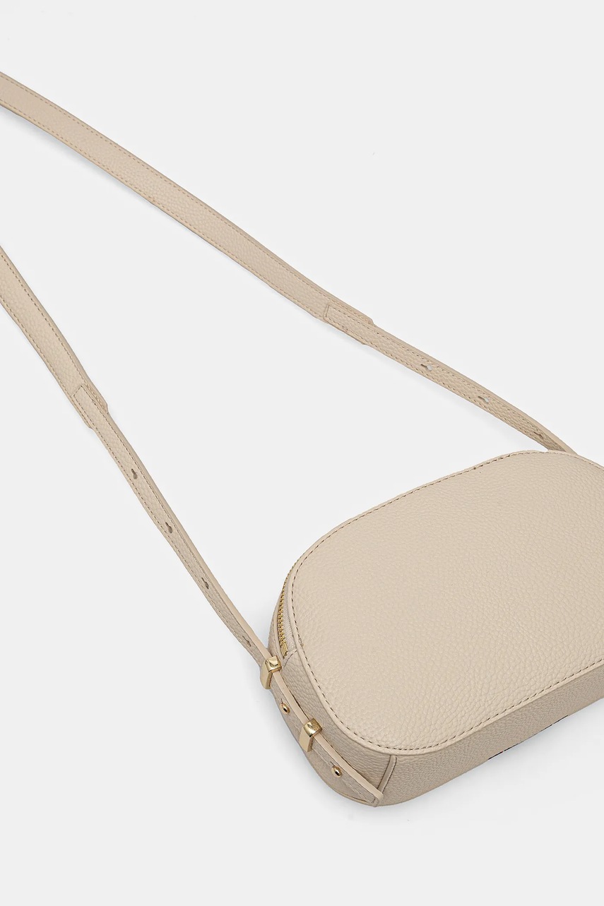 Τσάντα Tommy Hilfiger χρώμα: μπεζ, AW0AW16898 φωτογραφία