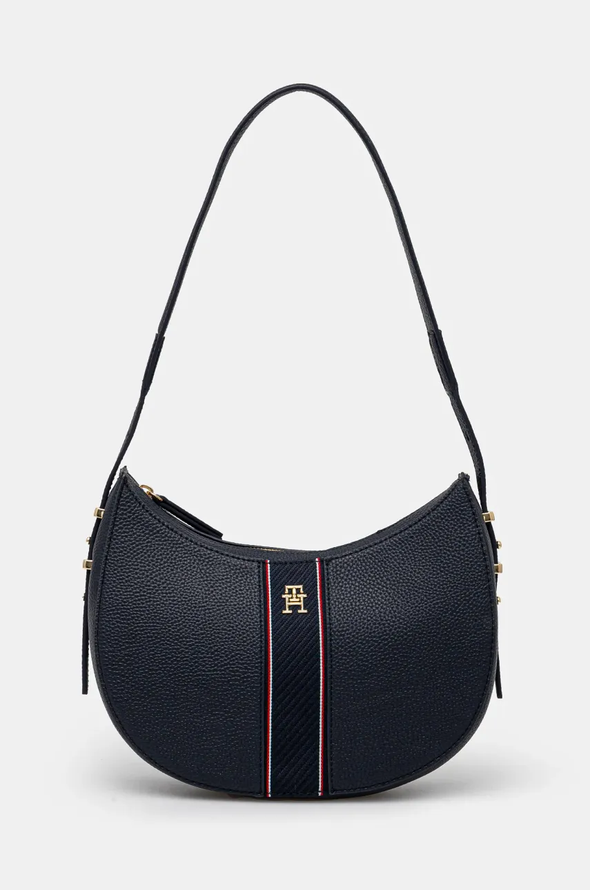 Kabelka Tommy Hilfiger tmavomodrá barva, AW0AW16899