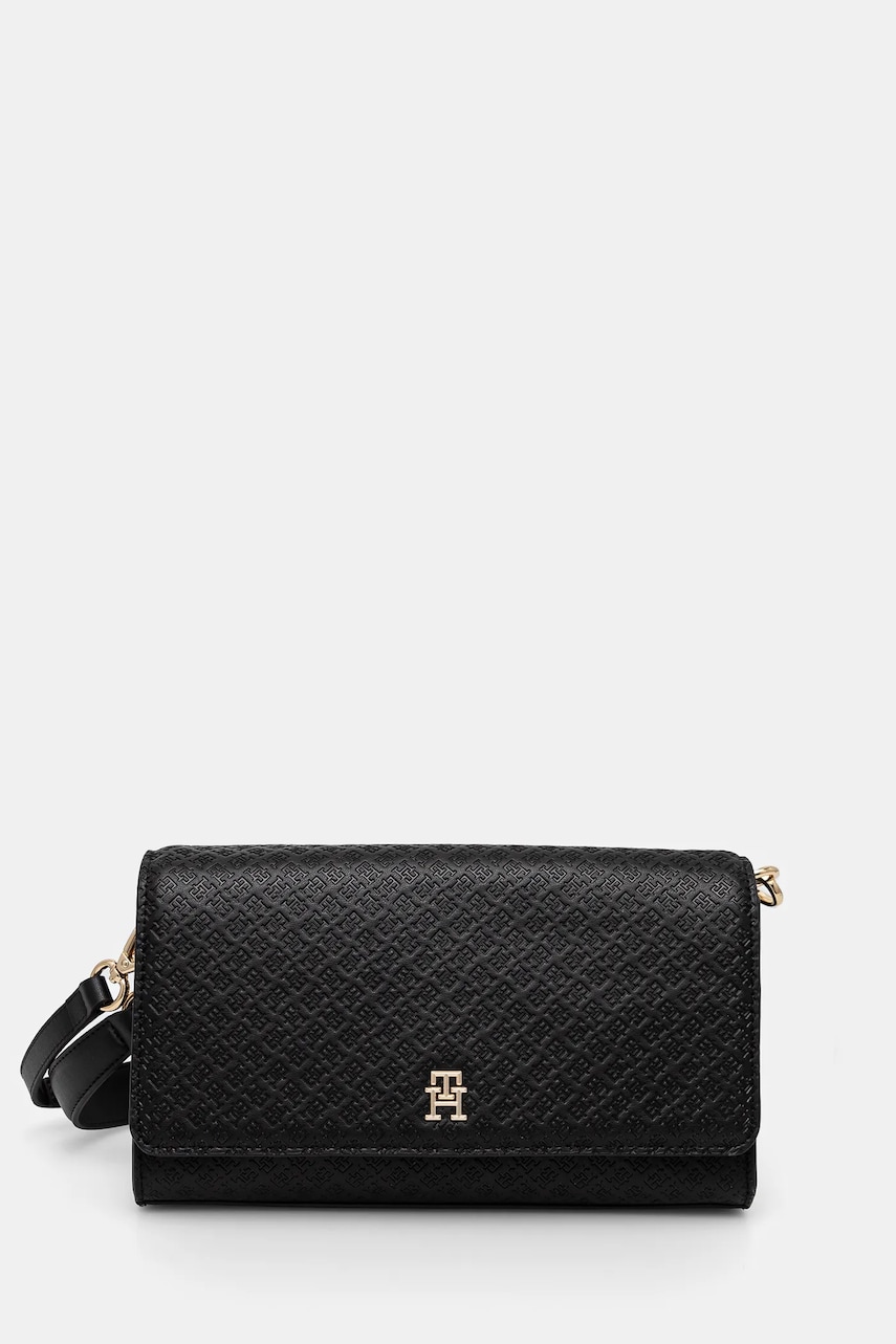 Levně Kabelka Tommy Hilfiger černá barva, AW0AW16933