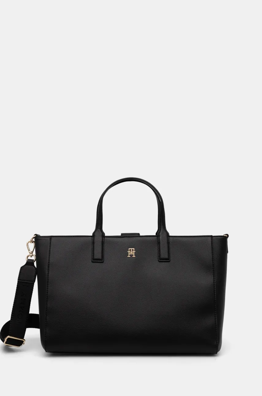 Kabelka Tommy Hilfiger černá barva, AW0AW17330