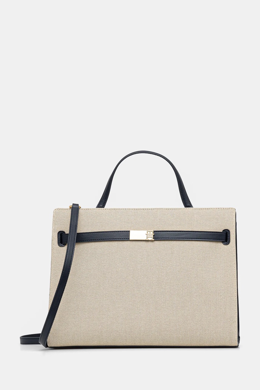 Levně Kabelka Tommy Hilfiger béžová barva, AW0AW17387