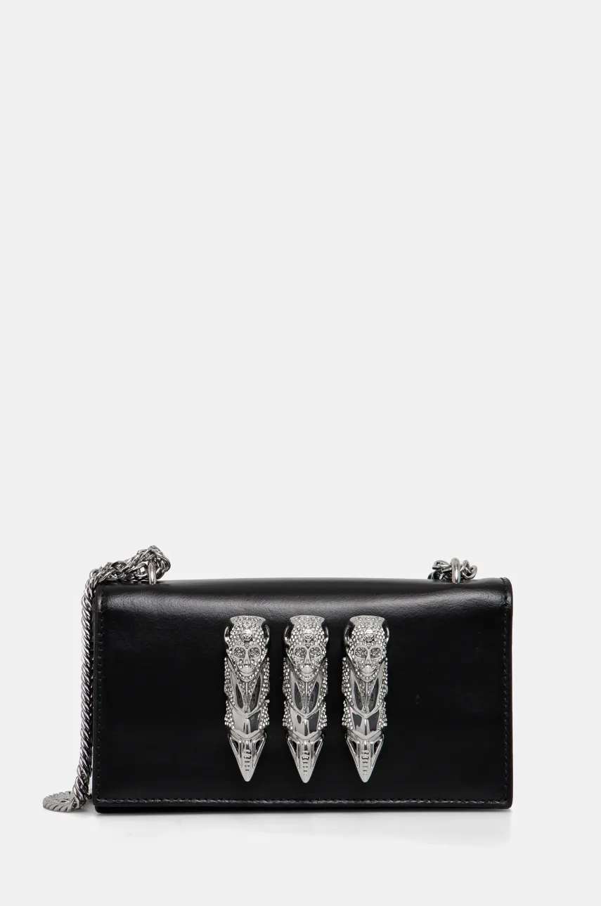 Philipp Plein poseta de piele culoarea negru, SAEA WBA2062 PLE010N