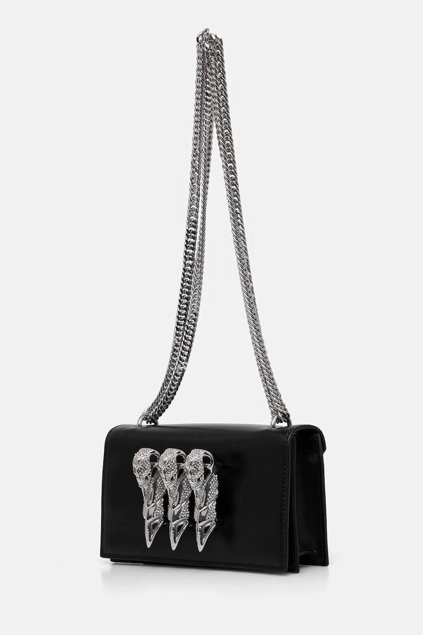Кожаная сумочка Philipp Plein цвет чёрный SAEA WBA2062 PLE010N Кожаная сумочка Philipp Plein цвет чёрный SAEA WBA2062 PLE010N
