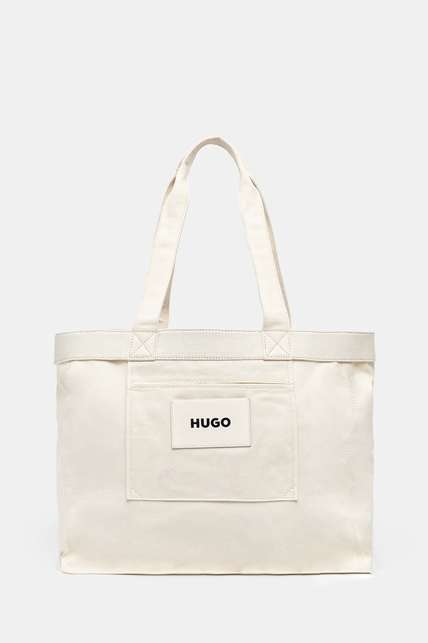 HUGO geanta culoarea alb, 50536267