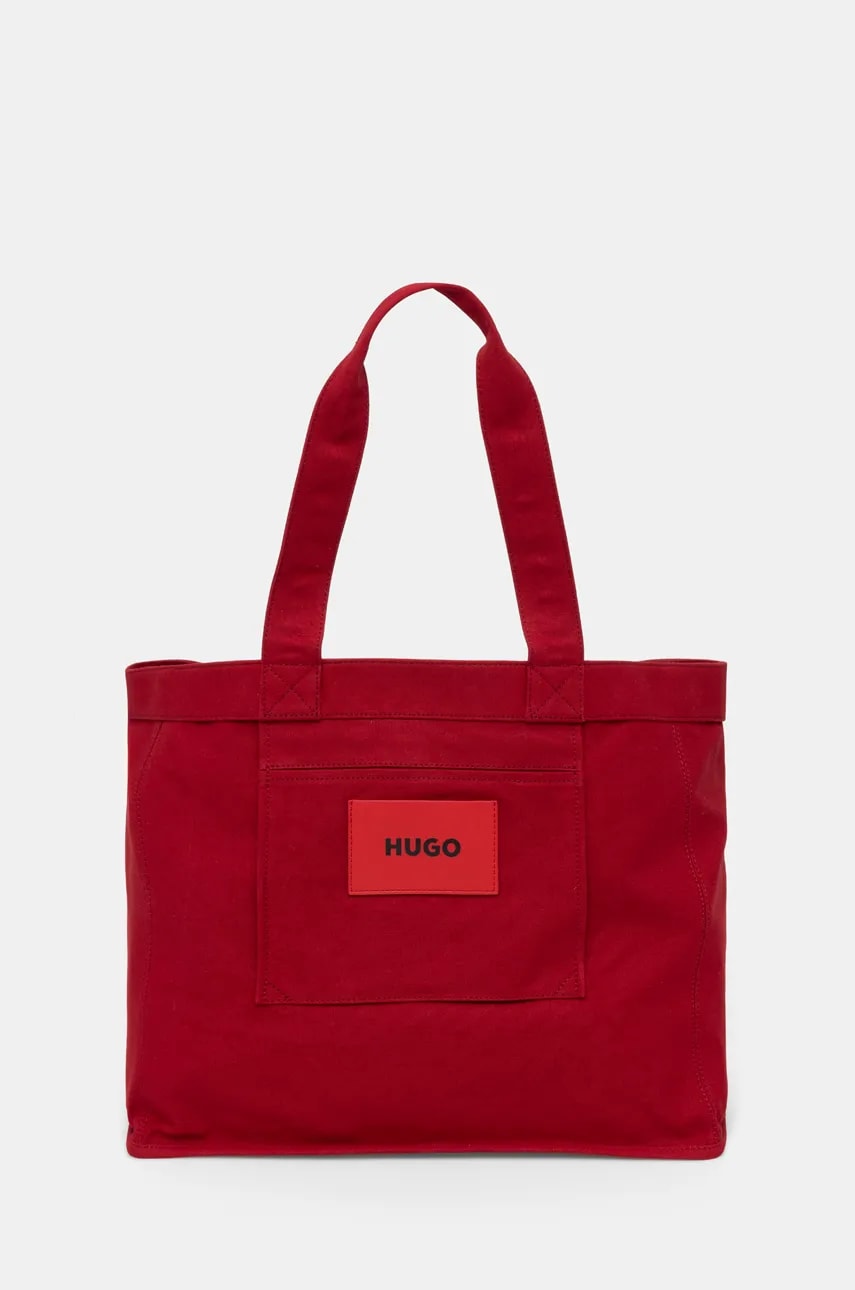 HUGO geanta culoarea rosu, 50536267