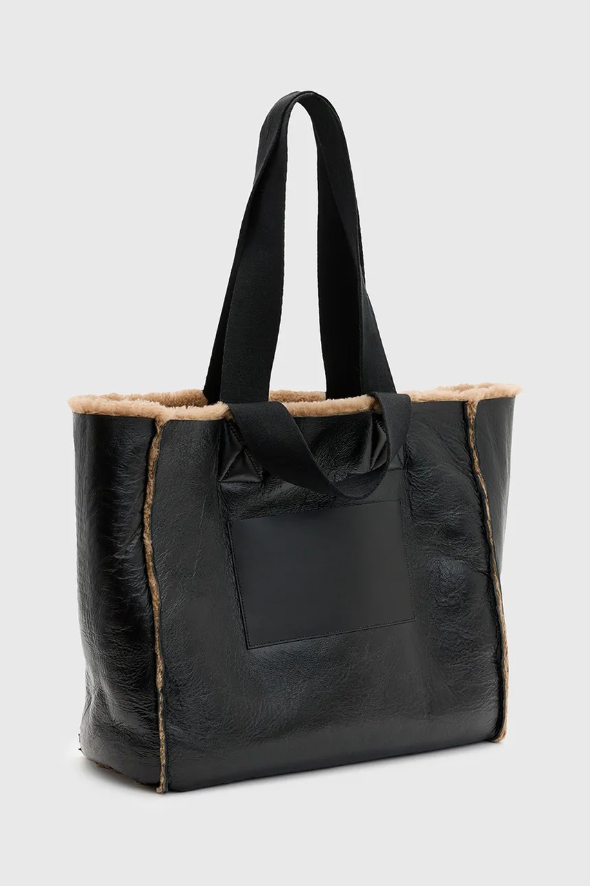 Δερμάτινη τσάντα διπλής όψης AllSaints IZZY SHEARLING φωτογραφία